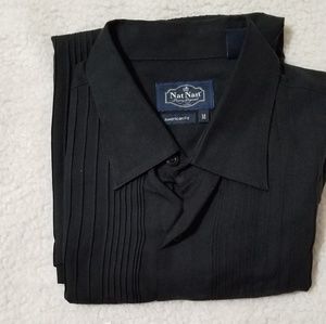 Nat Nast Button Down 100% Silk Shirt M